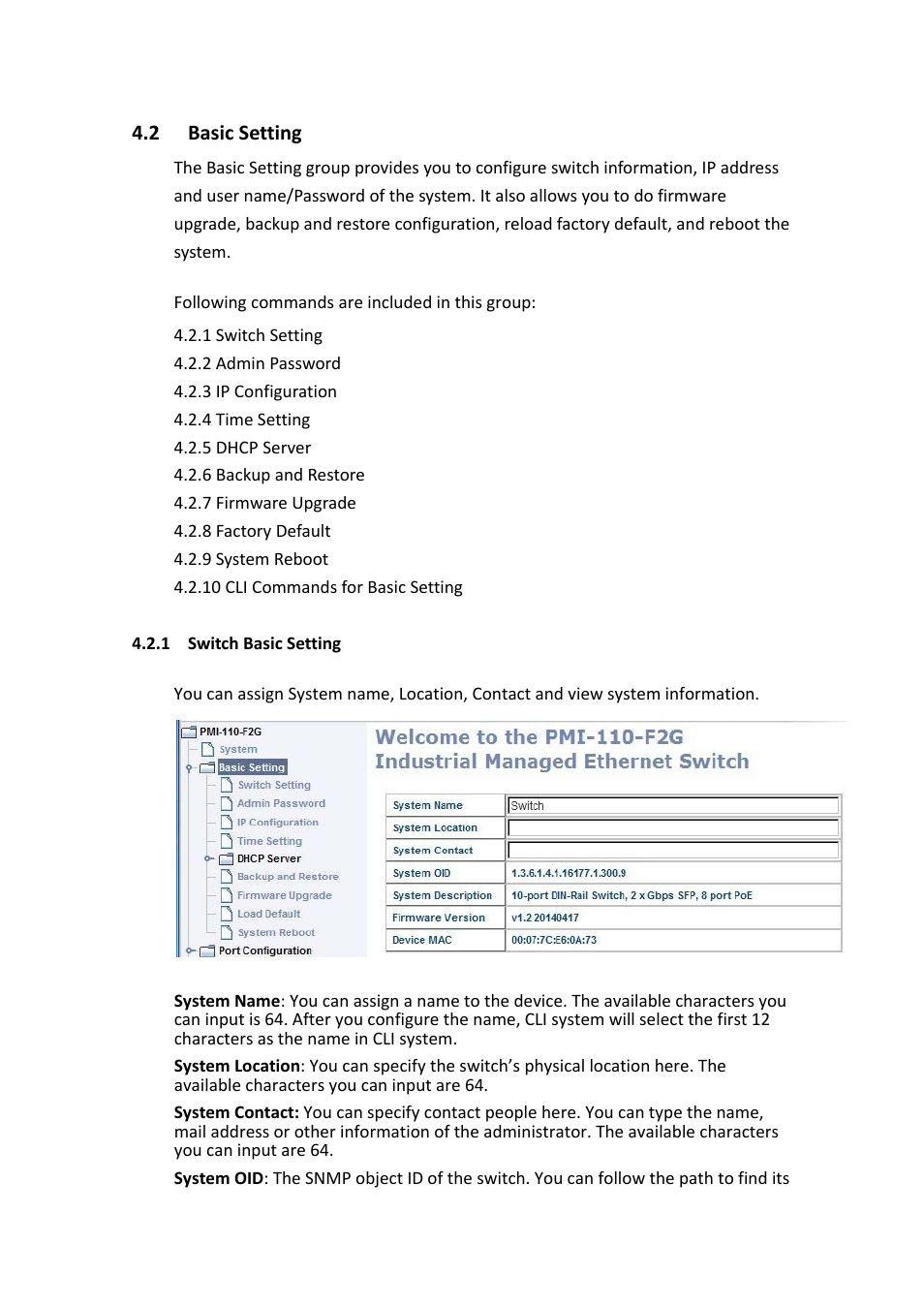 2 basic setting, Basic setting | Westermo PMI-110-F2G User Manual | Page 37 / 146