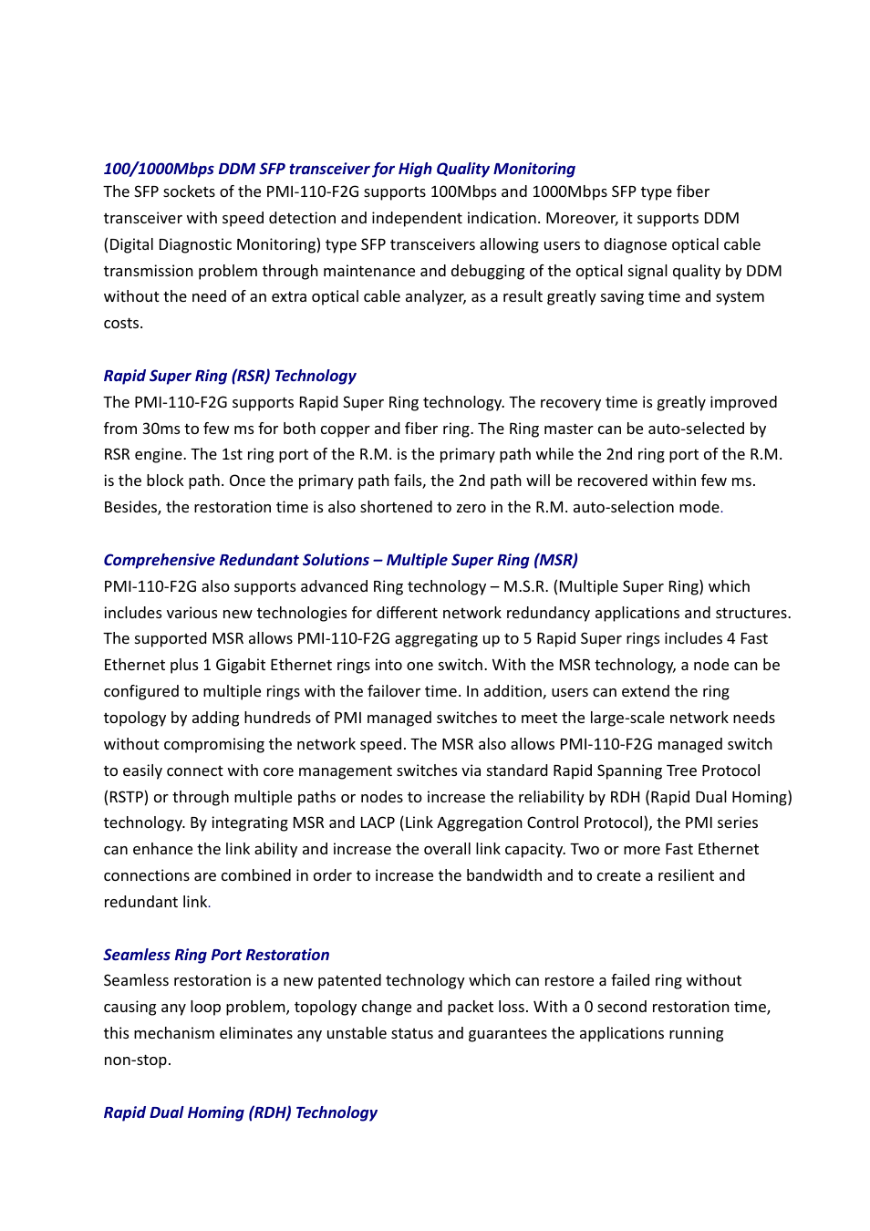 Westermo PMI-110-F2G User Manual | Page 7 / 146