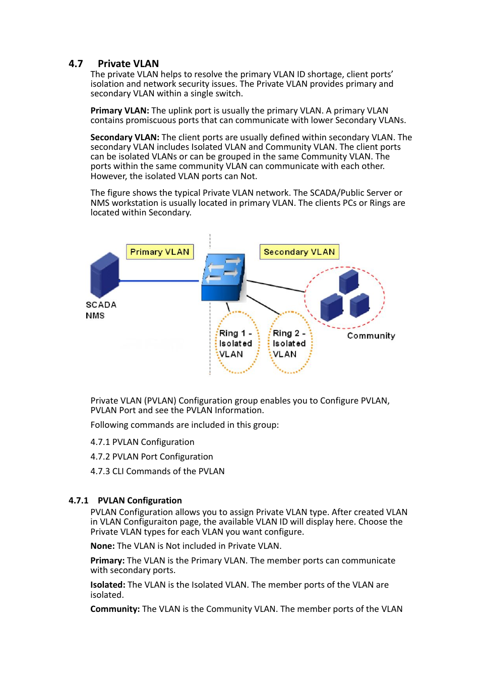 7 private vlan, Private vlan | Westermo PMI-110-F2G User Manual | Page 97 / 146