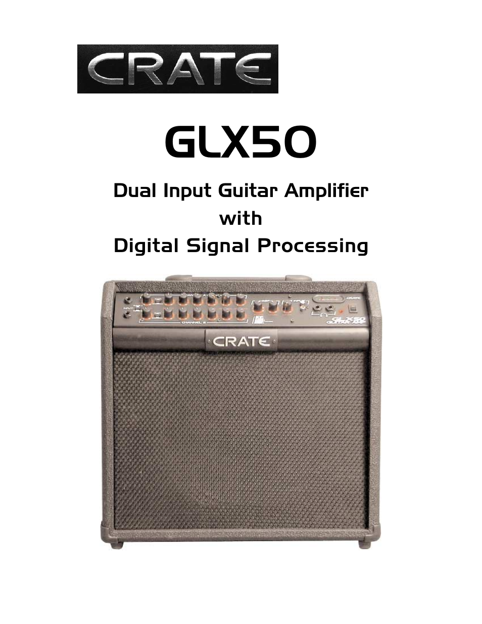Crate Amplifiers GLX50 User Manual | 8 pages