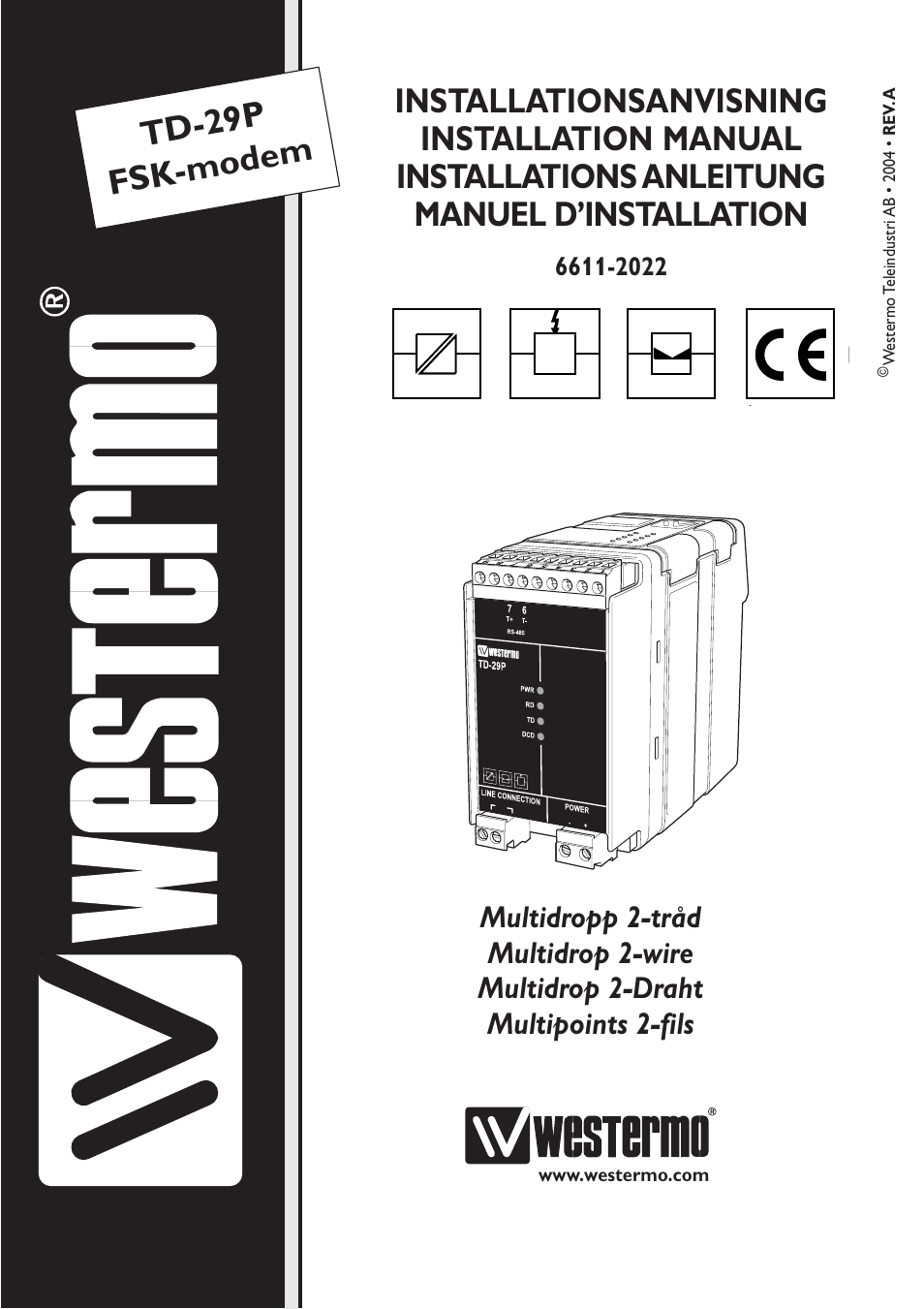 Westermo TD-29P User Manual | 16 pages