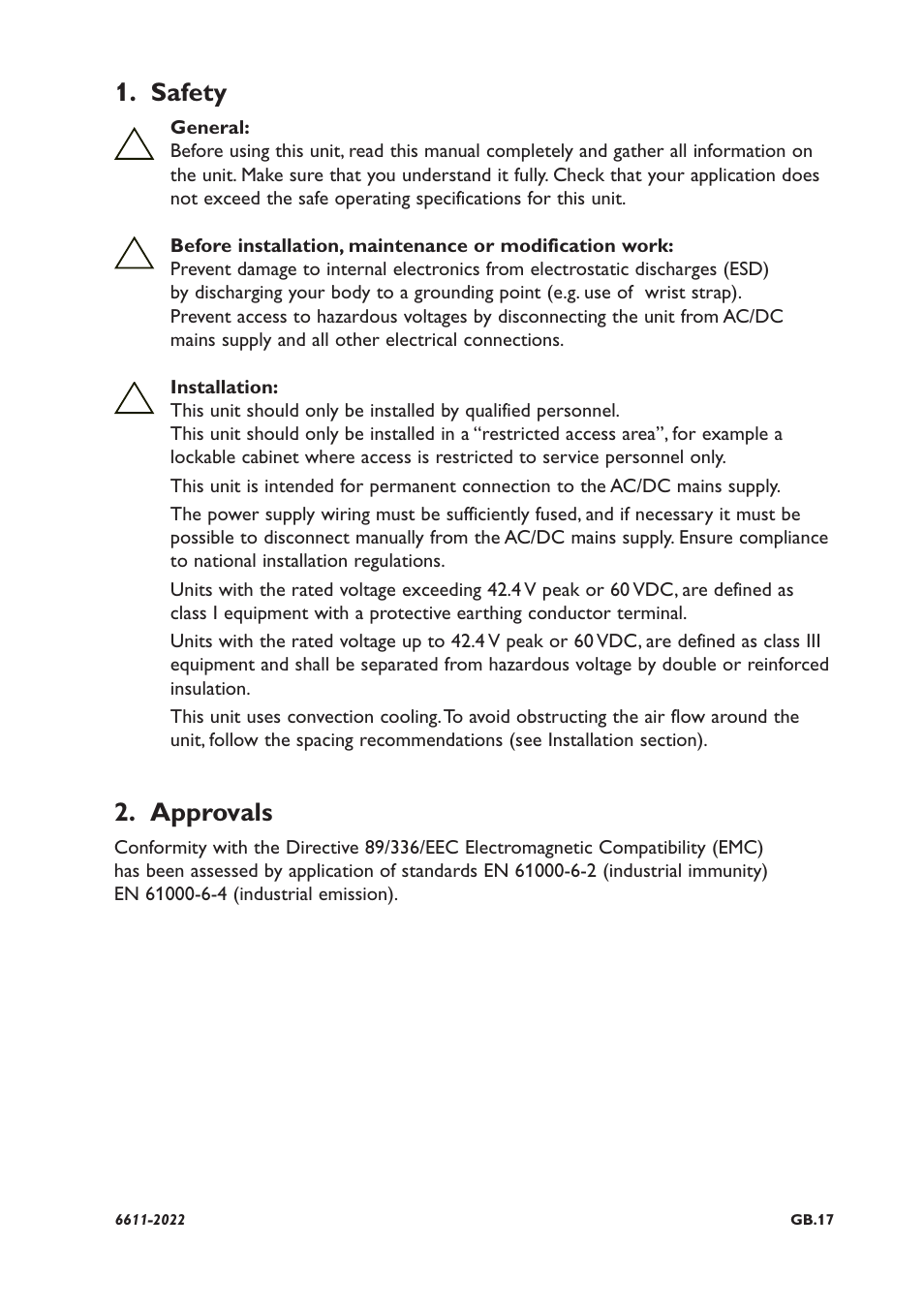 Approvals, Safety | Westermo TD-29P User Manual | Page 3 / 16
