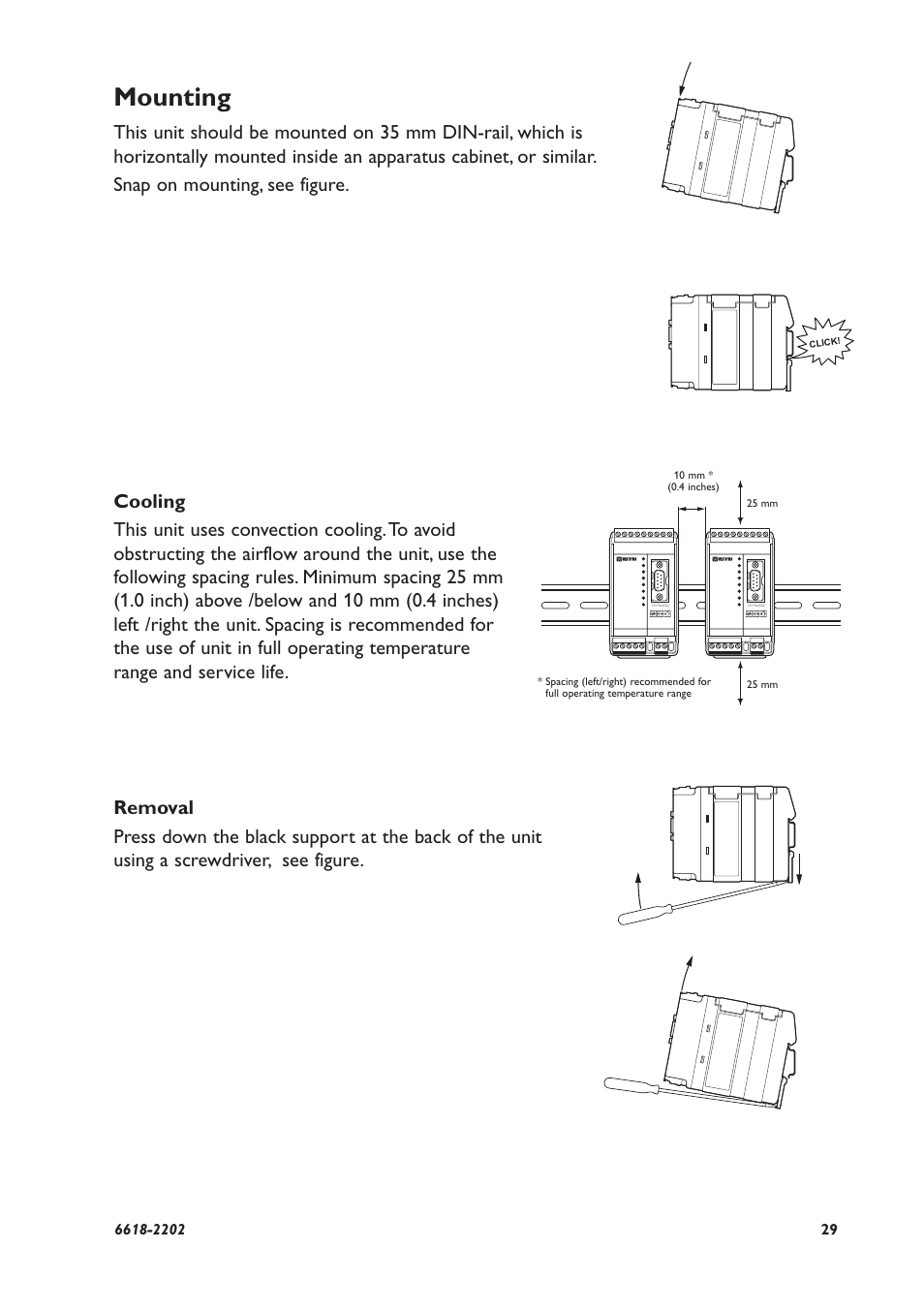 Mounting | Westermo TD-36 User Manual | Page 29 / 44