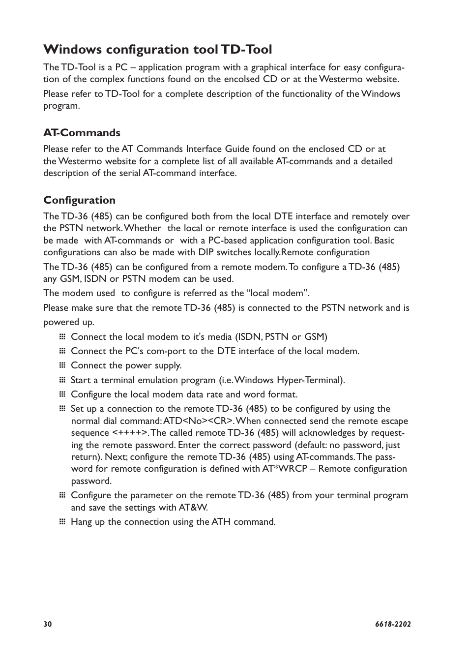 Windows configuration tool td-tool | Westermo TD-36 User Manual | Page 30 / 44