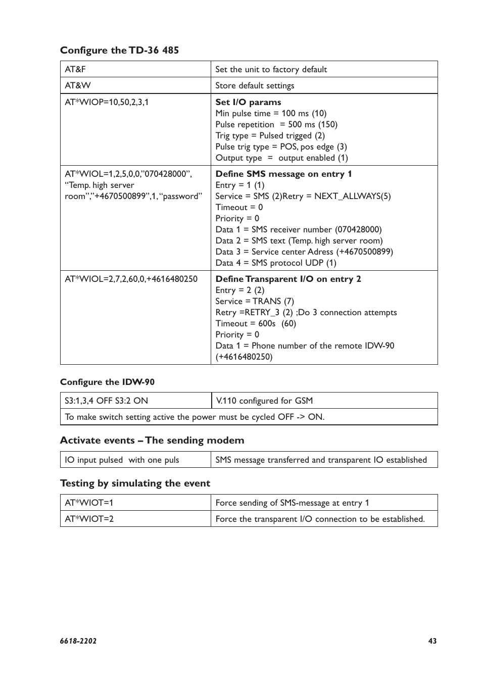 Westermo TD-36 User Manual | Page 43 / 44