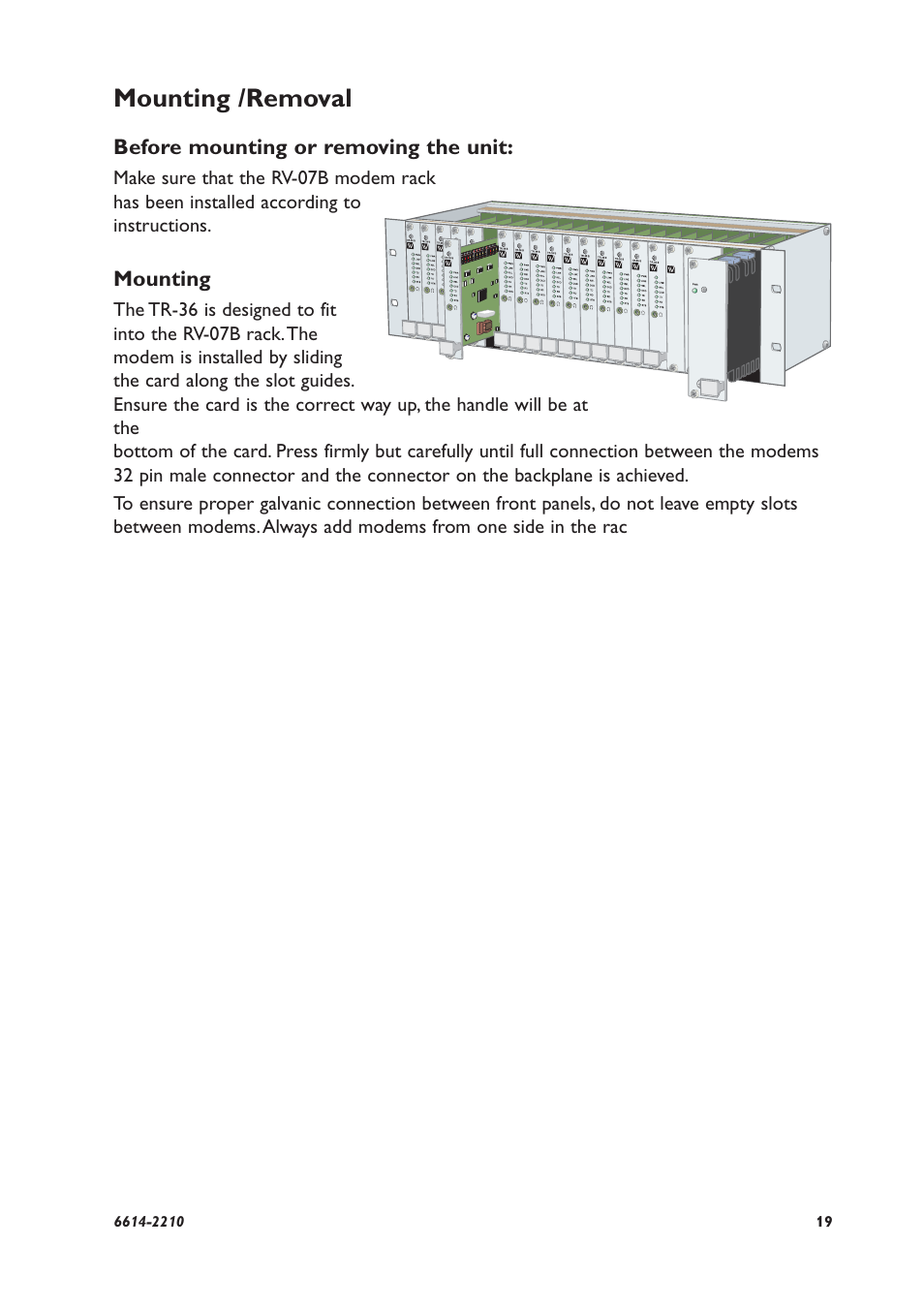 Mounting /removal | Westermo TR-36B User Manual | Page 19 / 20