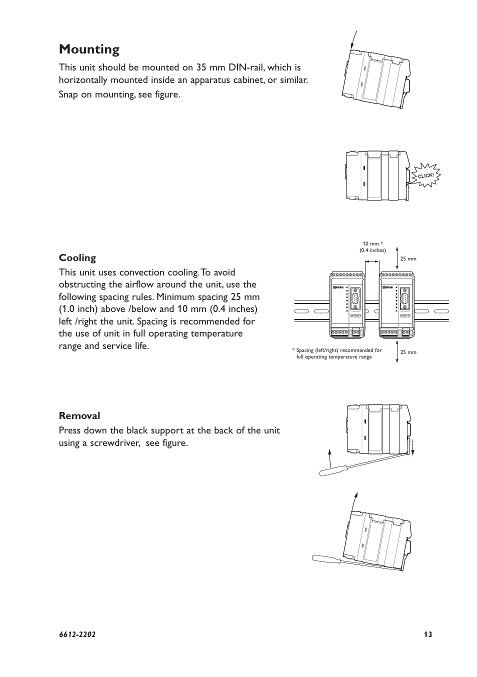 Mounting | Westermo AD-01 User Manual | Page 13 / 24