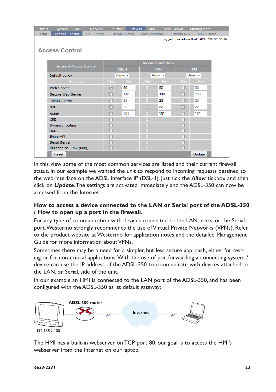 Westermo ADSL-350 User Manual | Page 23 / 28