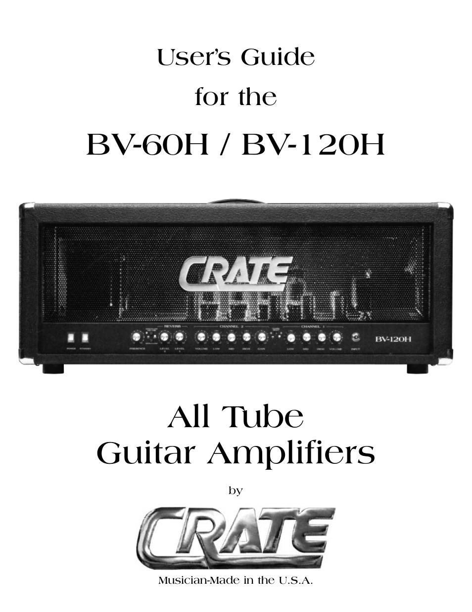 Crate Amplifiers ALL TUBE BV-129H User Manual | 12 pages