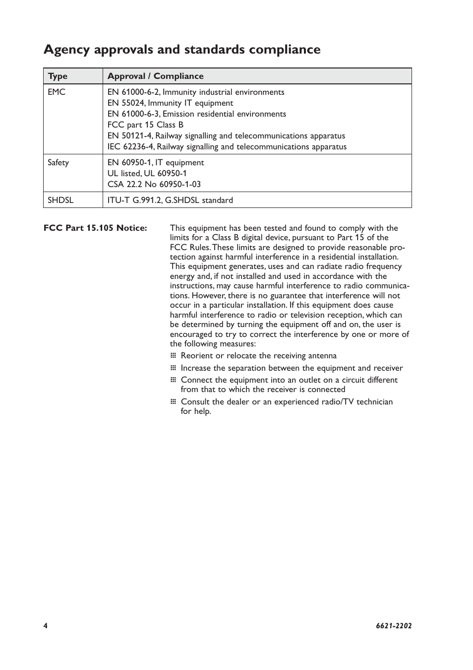 Agency approvals and standards compliance | Westermo DDW-100 User Manual | Page 4 / 20