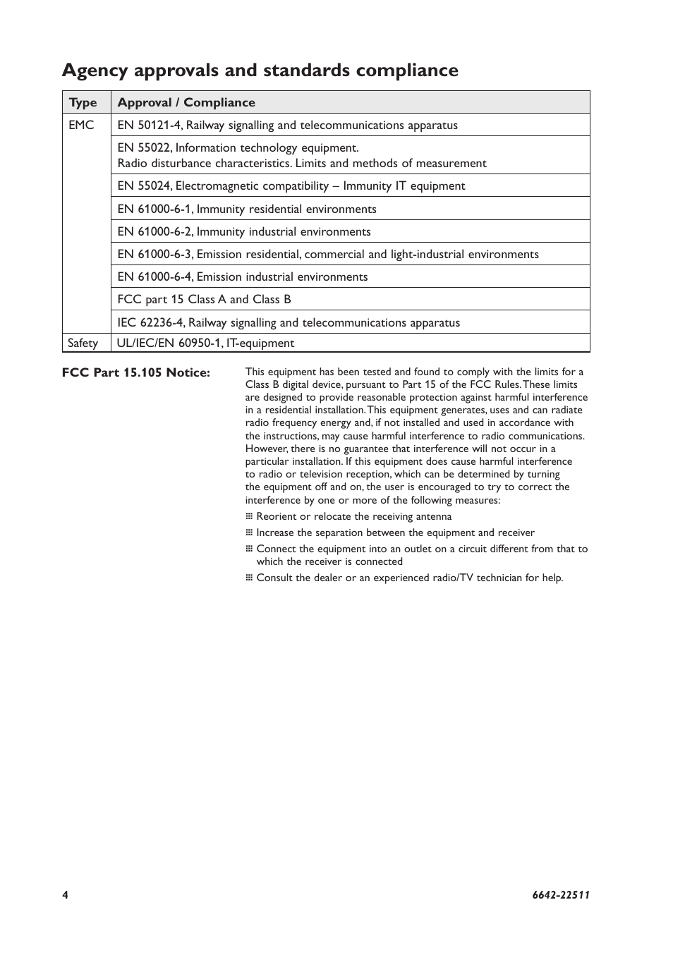 Agency approvals and standards compliance | Westermo DDW-142-485 User Manual | Page 4 / 20