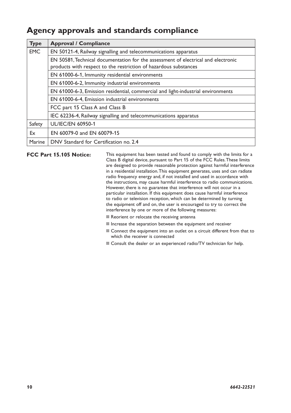 Agency approvals and standards compliance | Westermo DDW-142-EX User Manual | Page 10 / 28