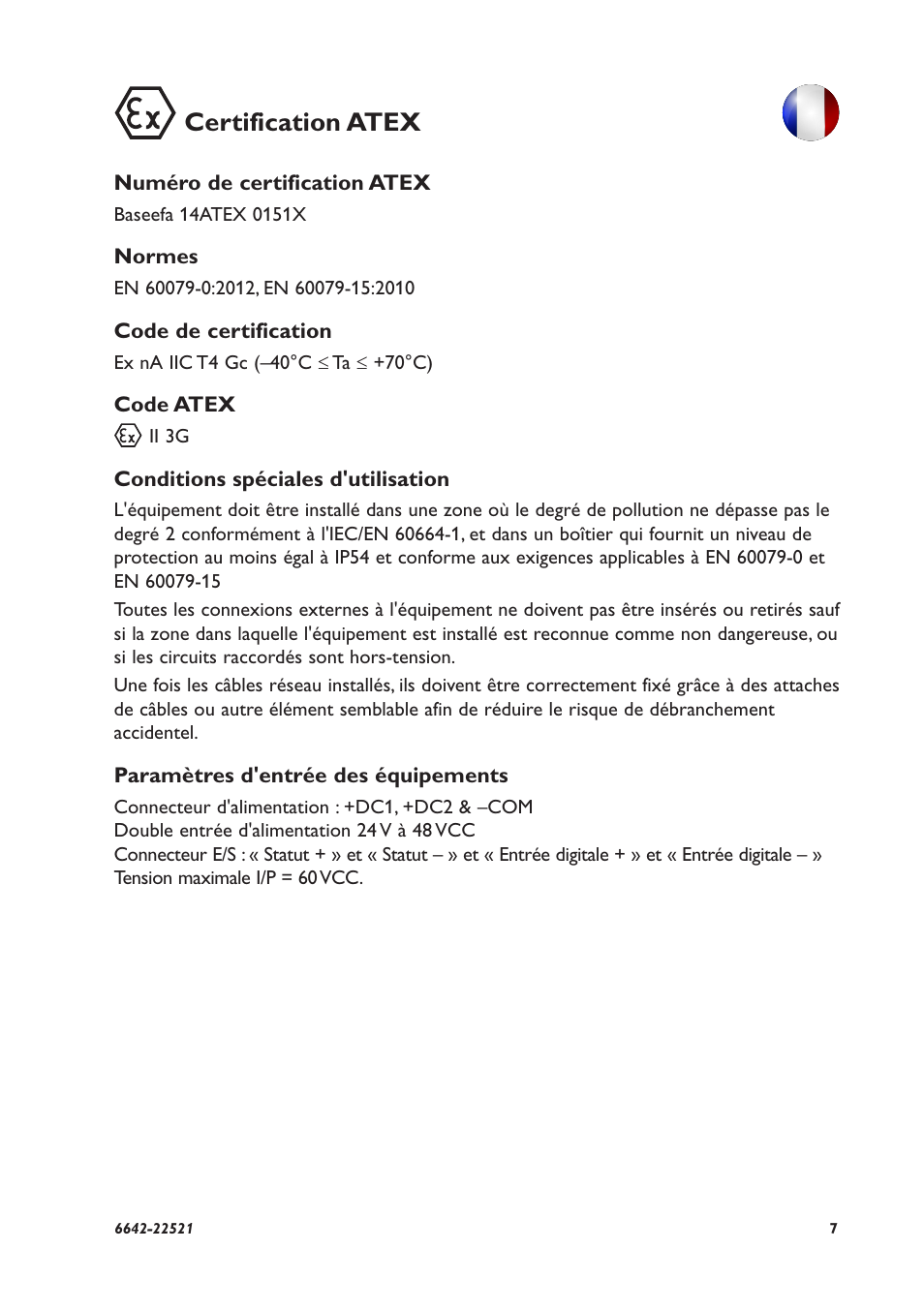 Certification atex | Westermo DDW-142-EX User Manual | Page 7 / 28