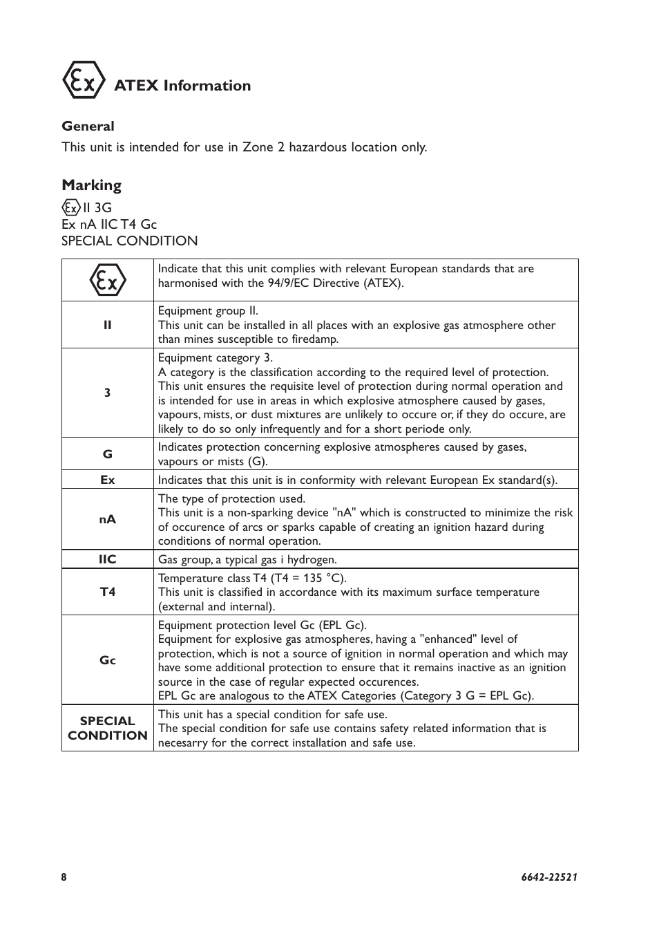 Marking, Atex information | Westermo DDW-142-EX User Manual | Page 8 / 28