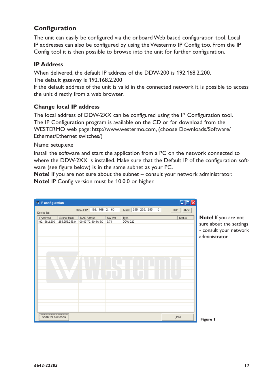 Configuration | Westermo DDW-222 User Manual | Page 17 / 24