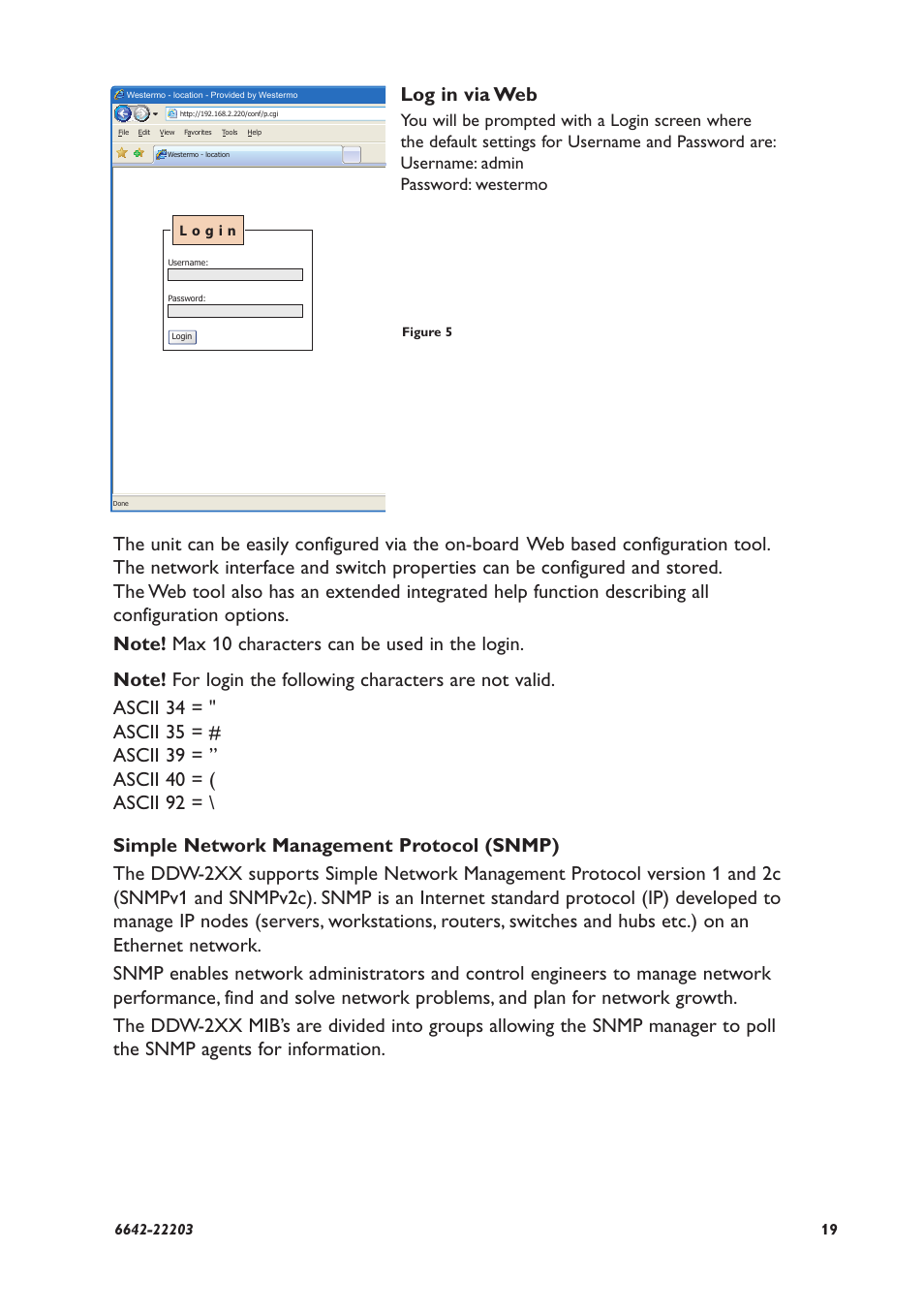 Log in via web | Westermo DDW-222 User Manual | Page 19 / 24