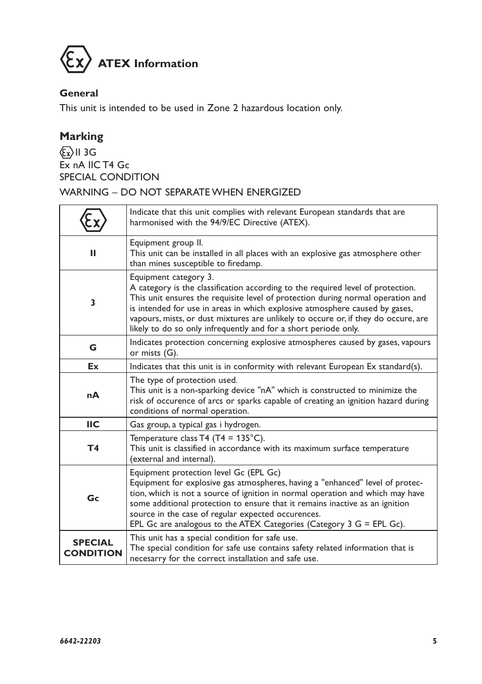 Marking, Atex information | Westermo DDW-222 User Manual | Page 5 / 24