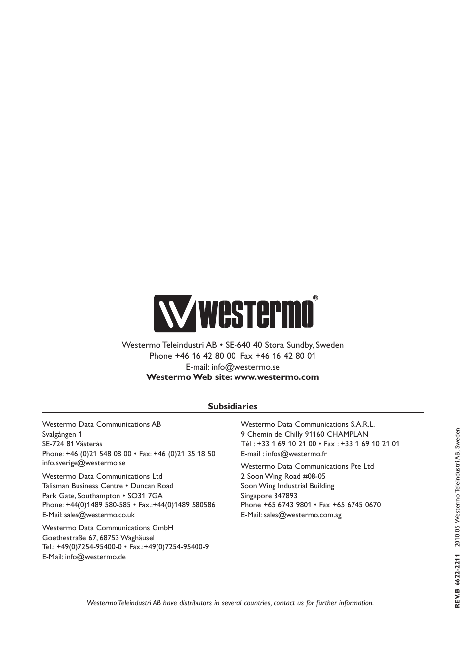 Westermo DR-250 User Manual | Page 20 / 20