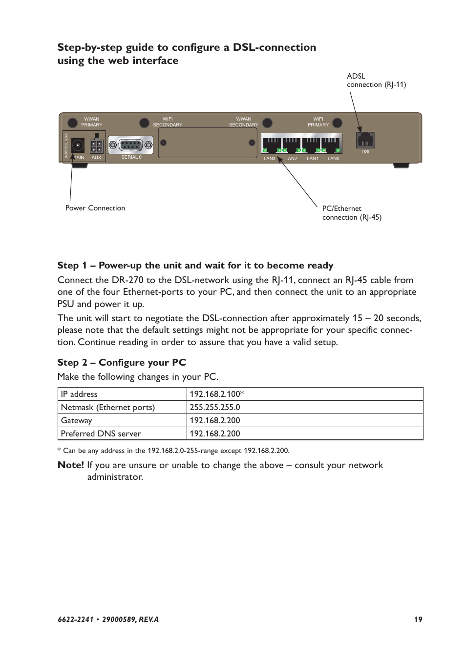 Westermo DR-270 User Manual | Page 19 / 28