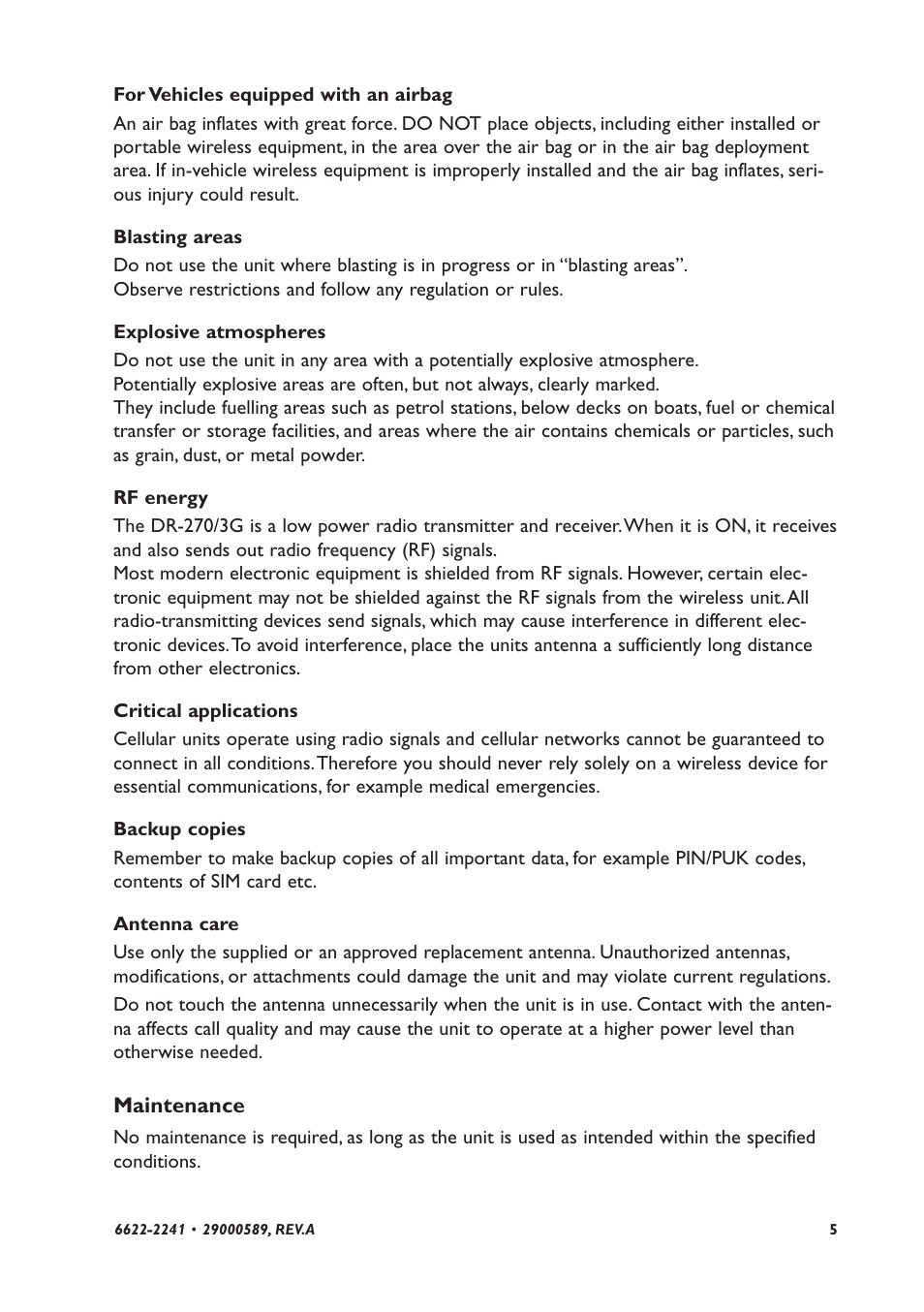 Westermo DR-270 User Manual | Page 5 / 28