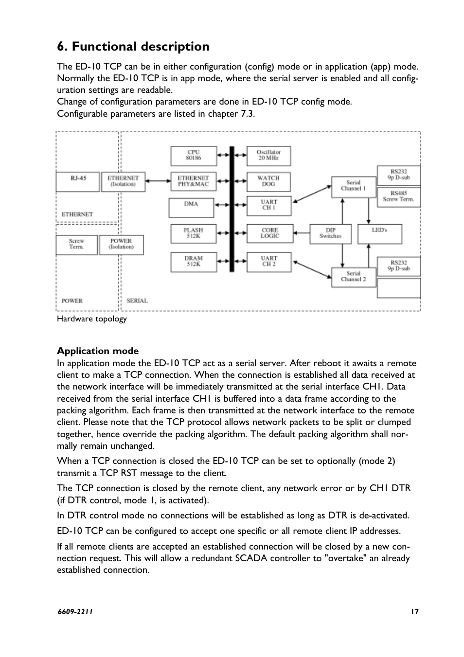 Functional description | Westermo ED-10 TCP User Manual | Page 17 / 32