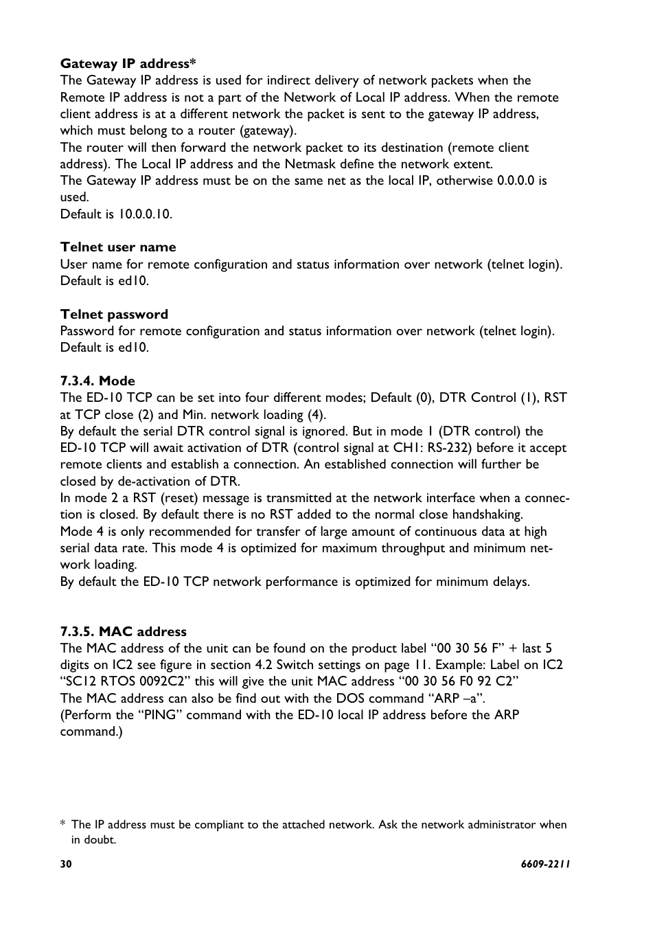 Westermo ED-10 TCP User Manual | Page 30 / 32