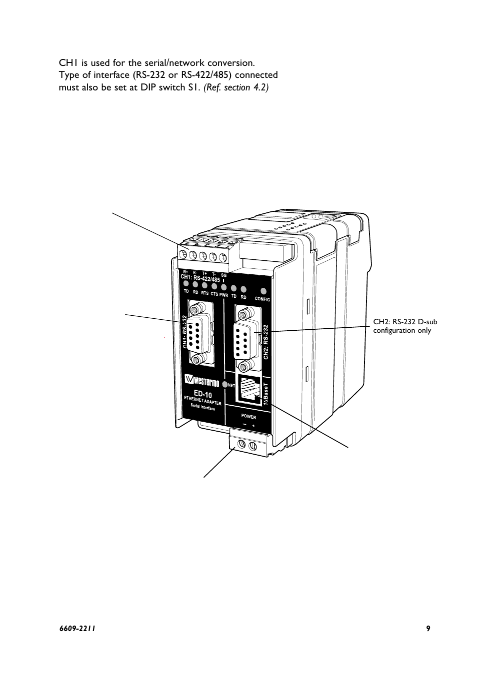 2 connections | Westermo ED-10 TCP User Manual | Page 9 / 32