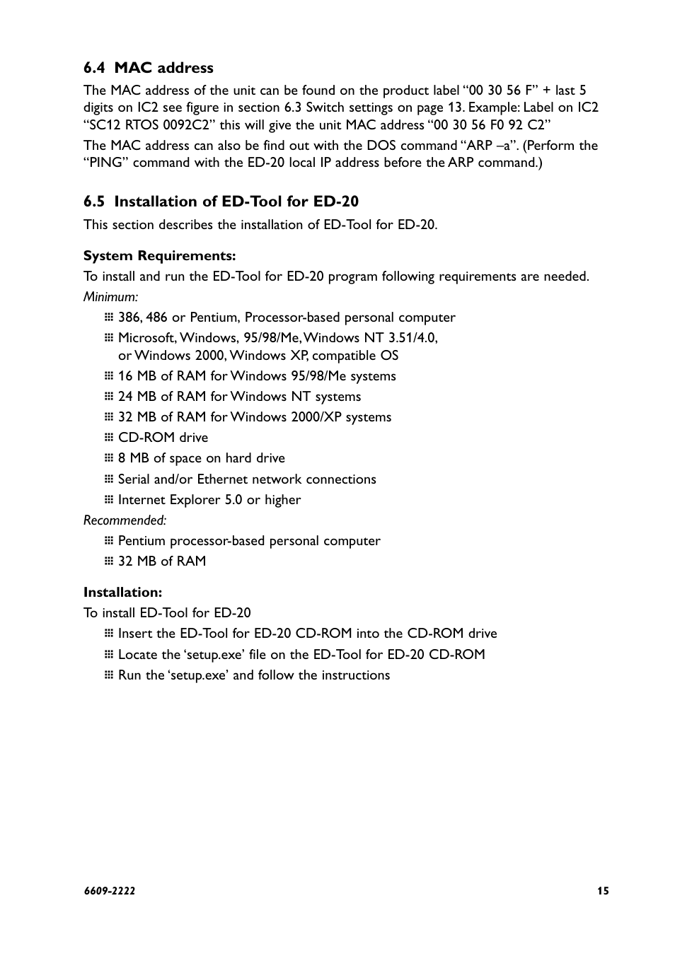 Westermo ED-20 User Manual | Page 15 / 36