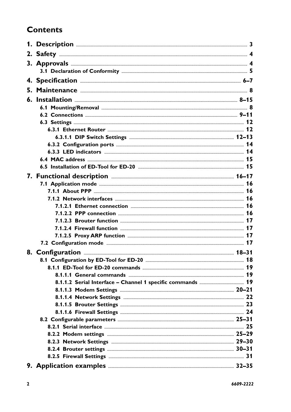 Westermo ED-20 User Manual | Page 2 / 36