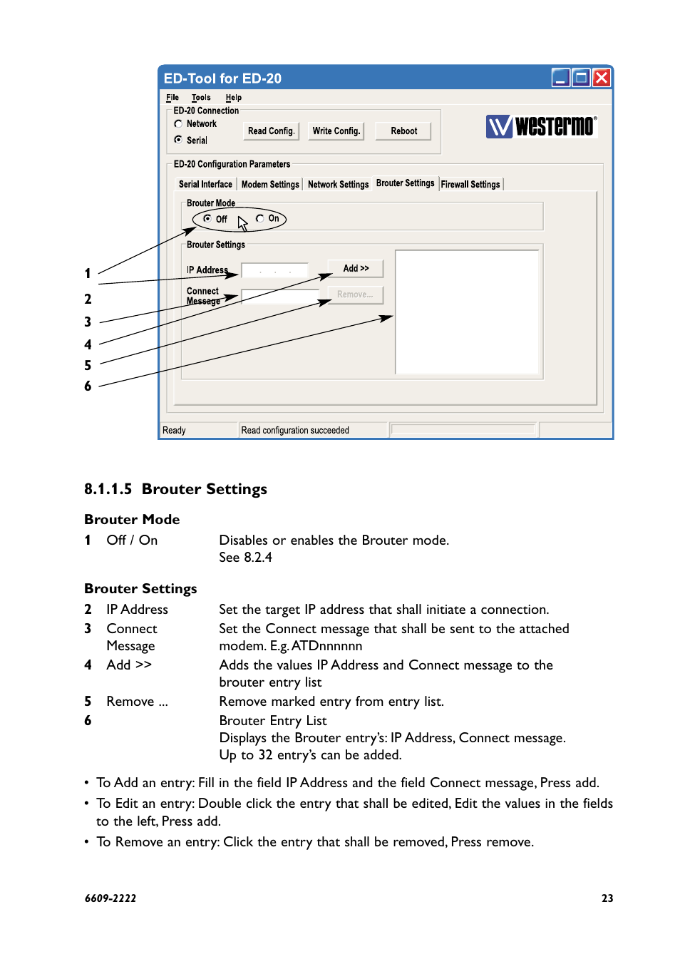 Westermo ED-20 User Manual | Page 23 / 36