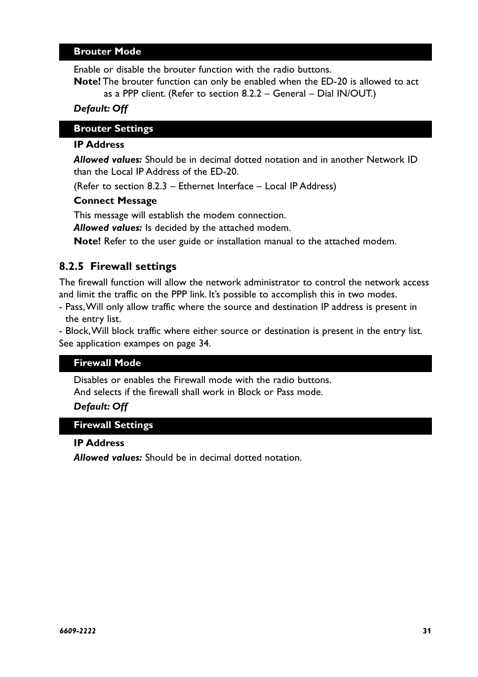 Westermo ED-20 User Manual | Page 31 / 36