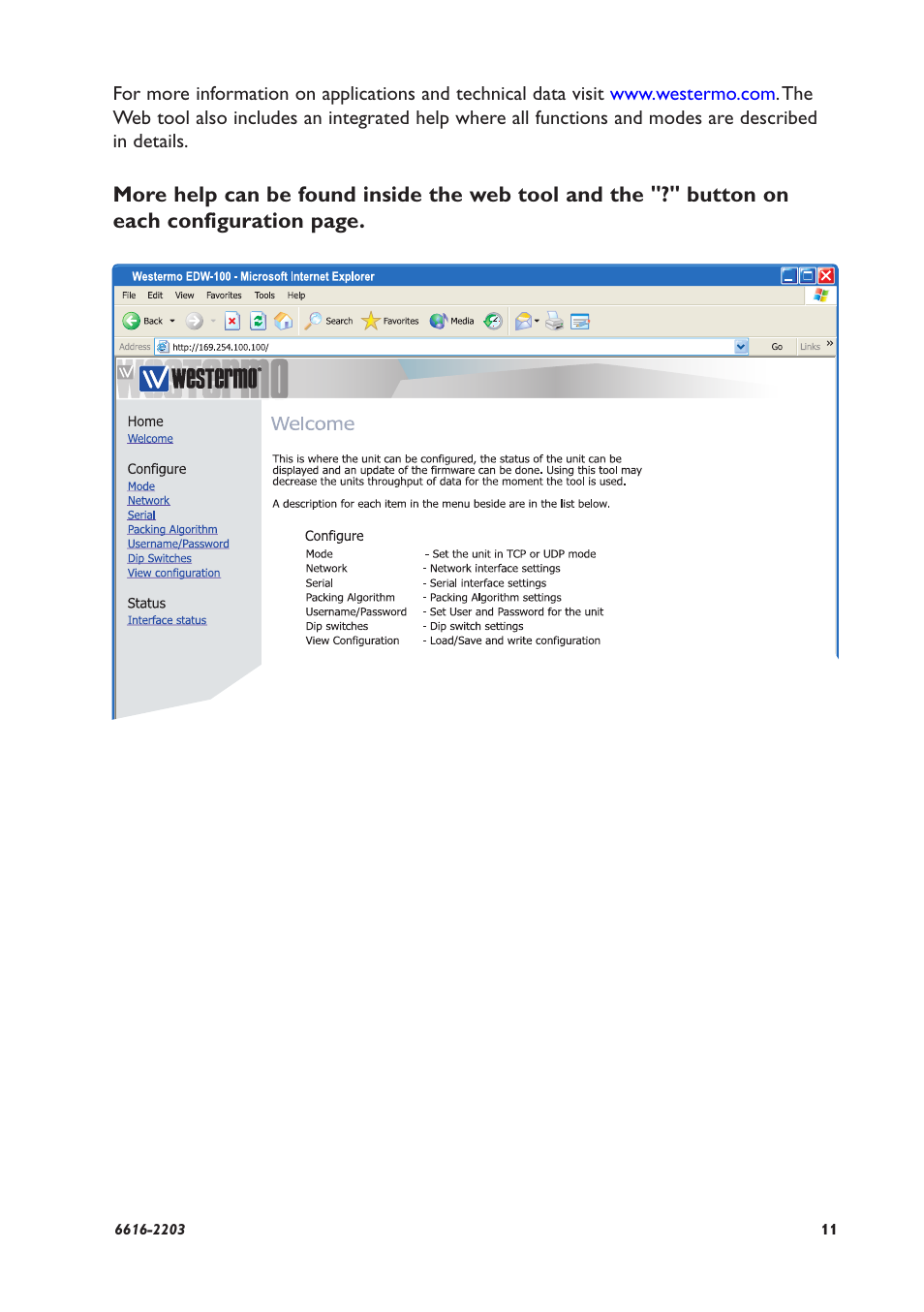 Westermo EDW-100 User Manual | Page 11 / 32