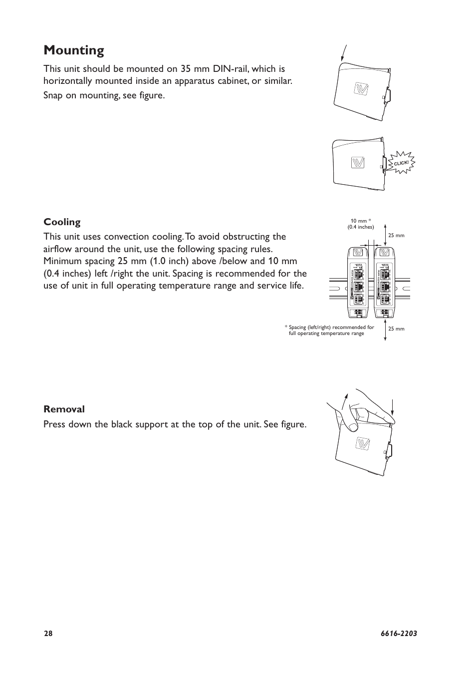 Mounting | Westermo EDW-100 User Manual | Page 28 / 32