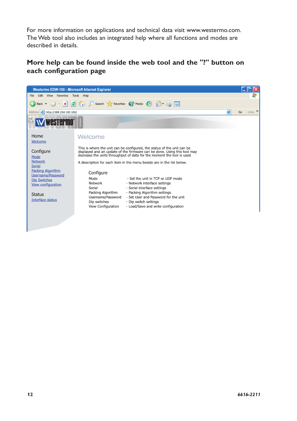 Westermo EDW-120 User Manual | Page 12 / 32