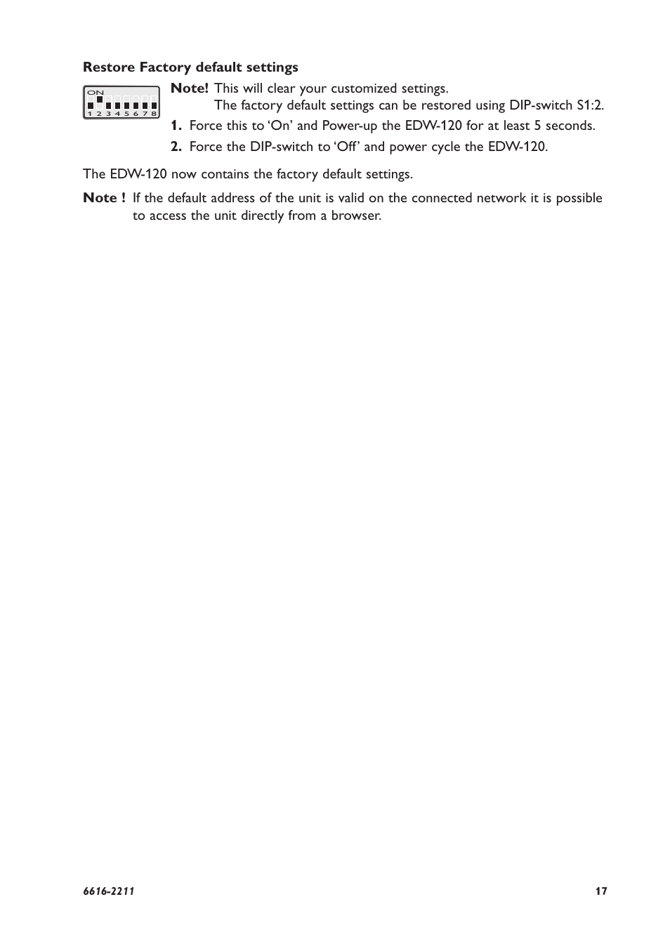 Westermo EDW-120 User Manual | Page 17 / 32