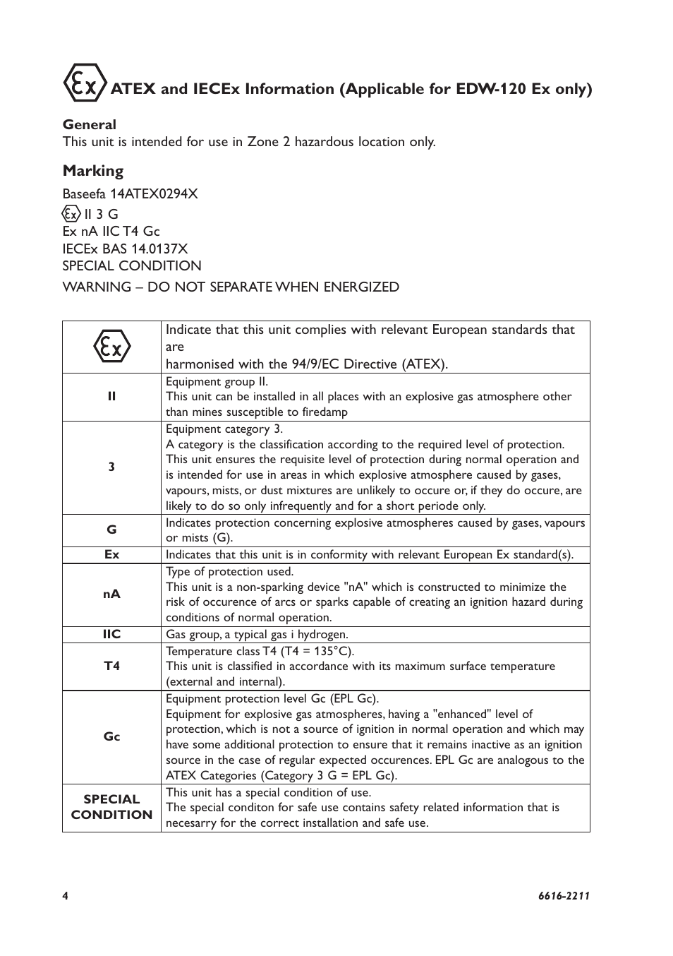 Marking | Westermo EDW-120 User Manual | Page 4 / 32