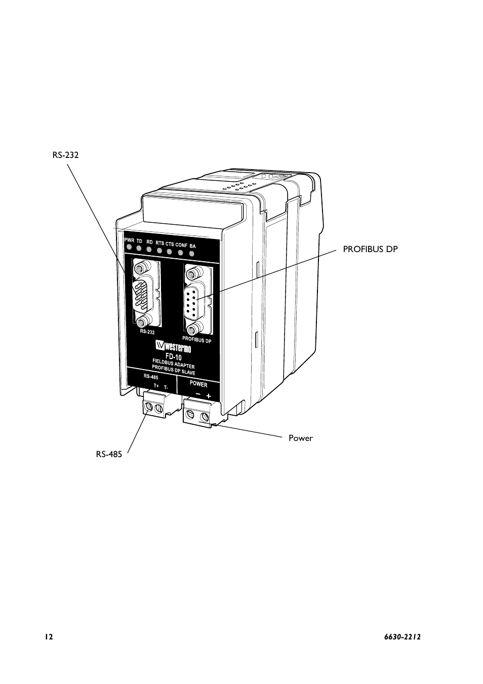 2 connections | Westermo FD-10 User Manual | Page 12 / 32