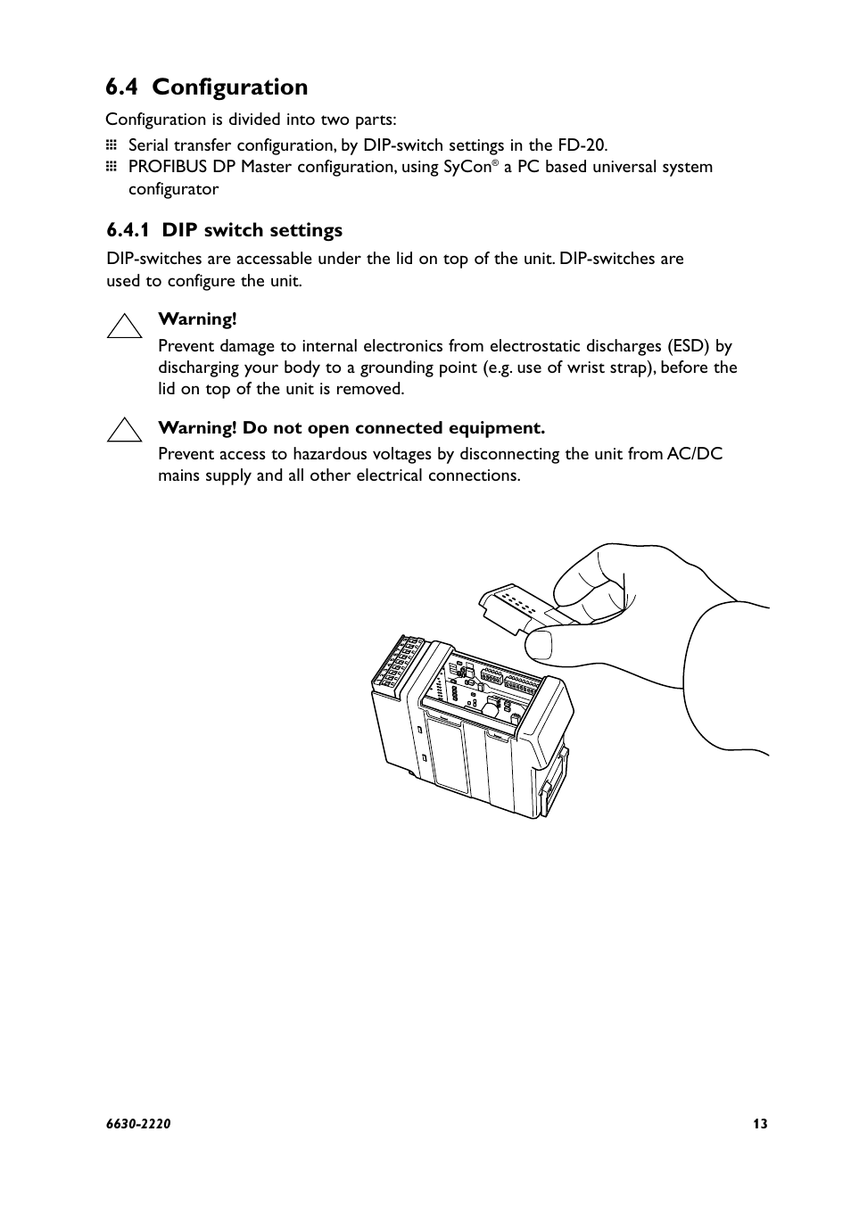 4 configuration | Westermo FD-20 User Manual | Page 13 / 32