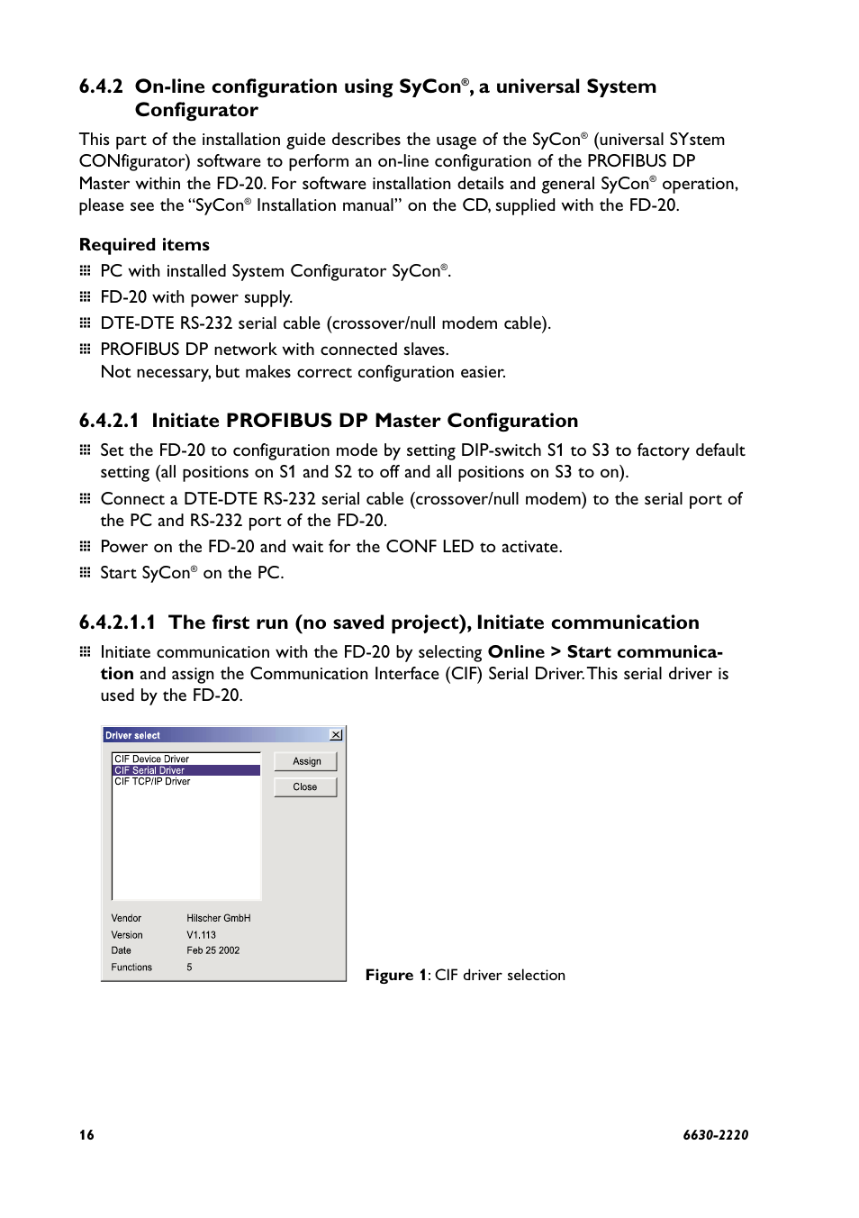 2 on-line configuration using sycon, A universal system configurator, 1 initiate profibus dp master configuration | Westermo FD-20 User Manual | Page 16 / 32