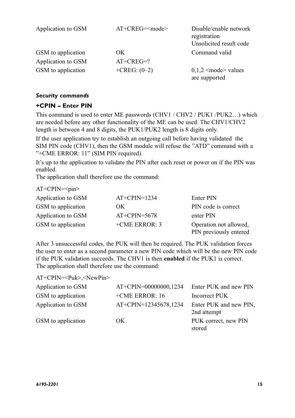 Security commands | Westermo GS-01 User Manual | Page 15 / 56