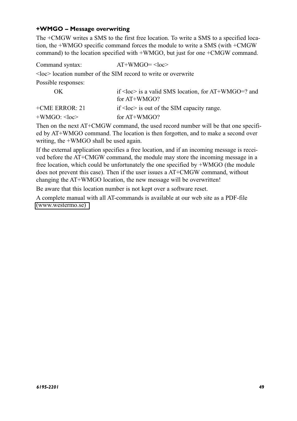 Westermo GS-01 User Manual | Page 49 / 56