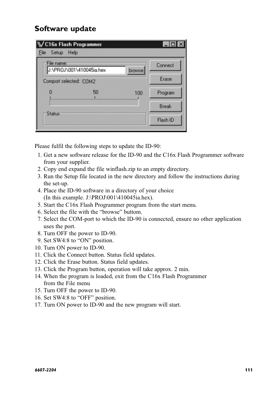 Software update | Westermo ID-90 User Manual | Page 111 / 124