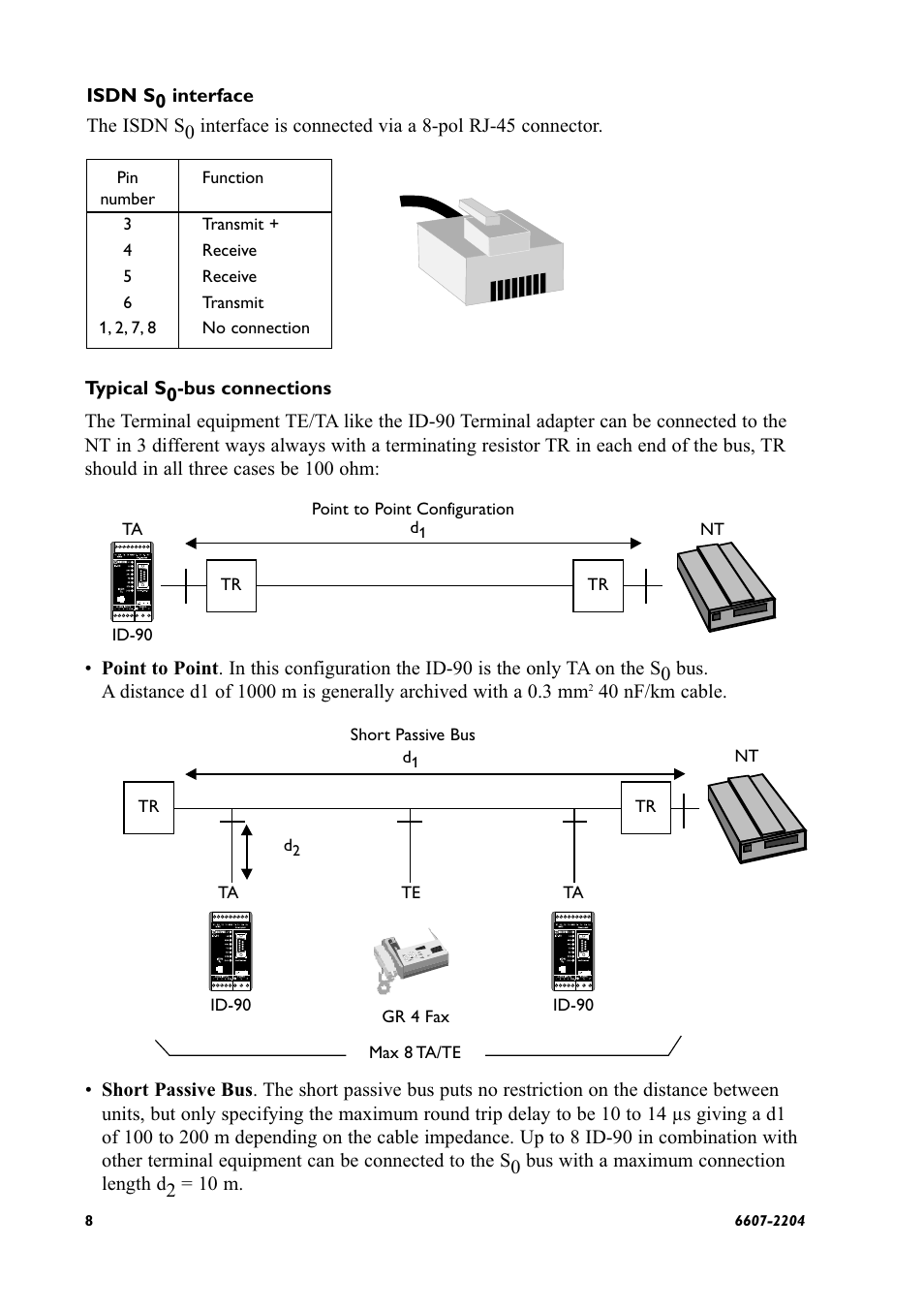 Tr ta nt id-90, Id-90 d, Gr 4 fax | Westermo ID-90 User Manual | Page 8 / 124