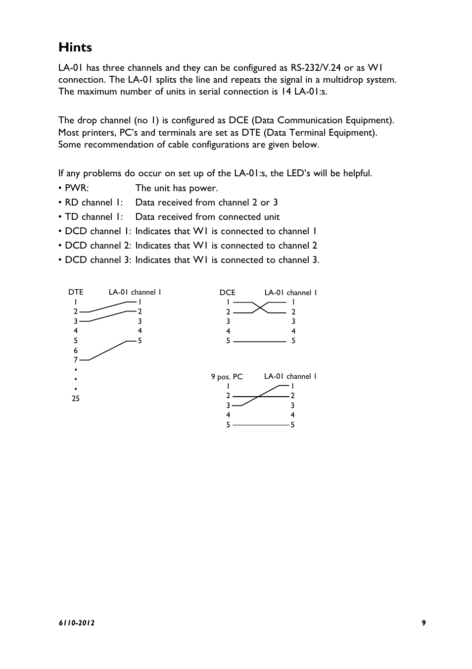 Hints | Westermo LA-01 User Manual | Page 5 / 6