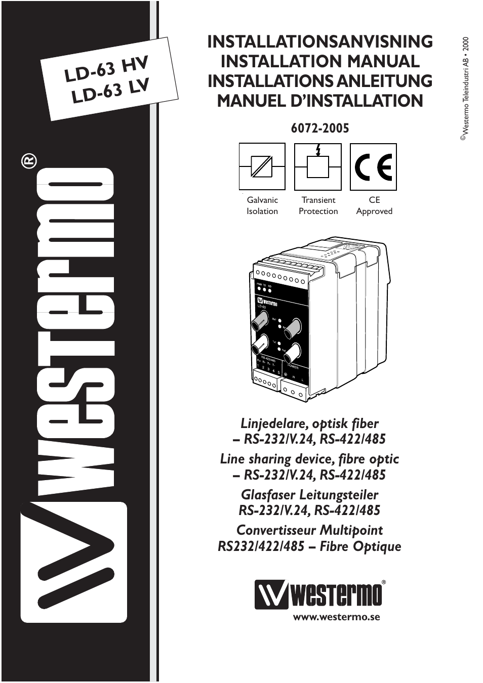 Westermo LD-63 HV User Manual | 28 pages