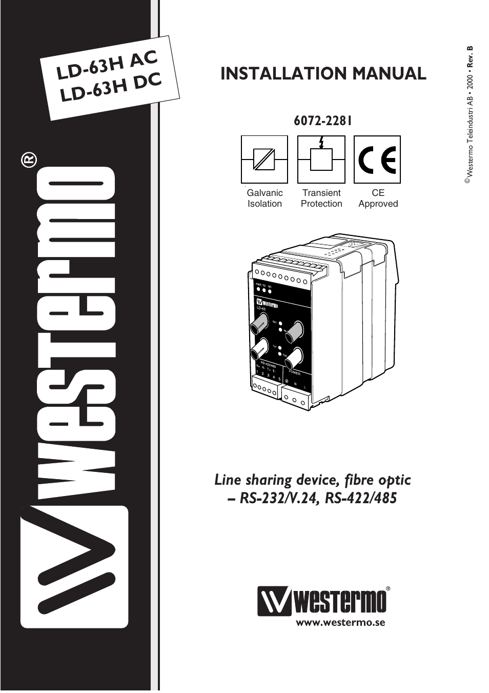 Westermo LD-63H AC User Manual | 8 pages