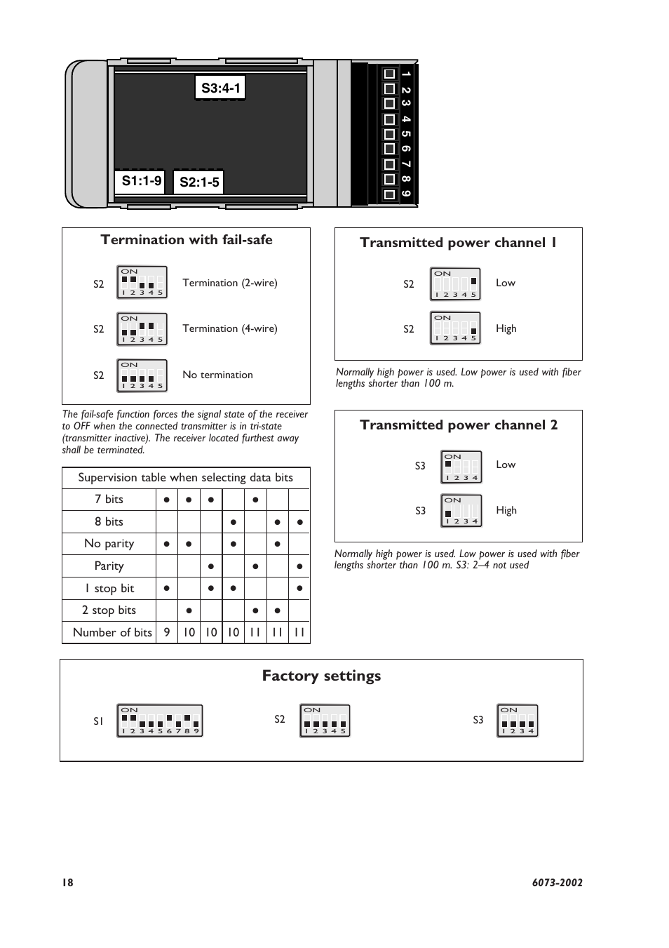 Factory settings | Westermo LD-64 User Manual | Page 18 / 42