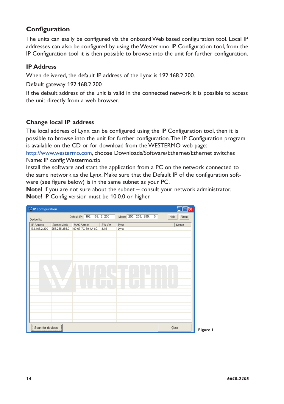 Configuration | Westermo Lynx 100 User Manual | Page 14 / 24