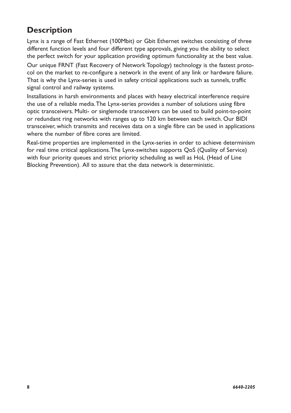 Description | Westermo Lynx 100 User Manual | Page 8 / 24