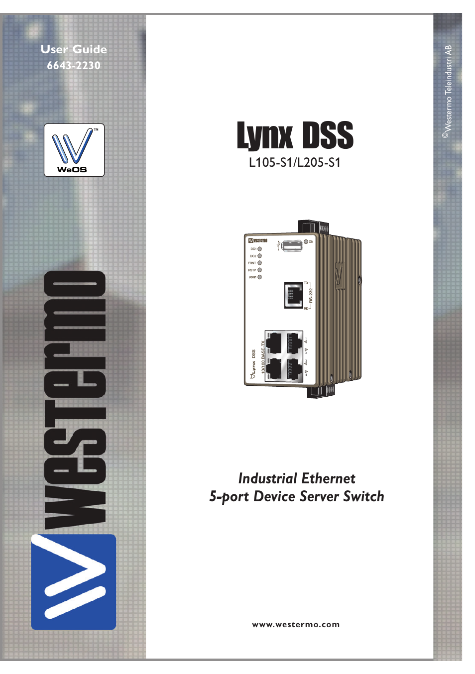 Westermo Lynx-x05-S1 User Manual | 20 pages